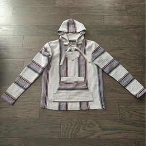 Original Senior Lopez Sz Small Hoodie  Pull Over Surfer Stripe Hip Boho